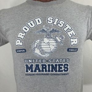 Proud Sister United States Marines Gray Youth L